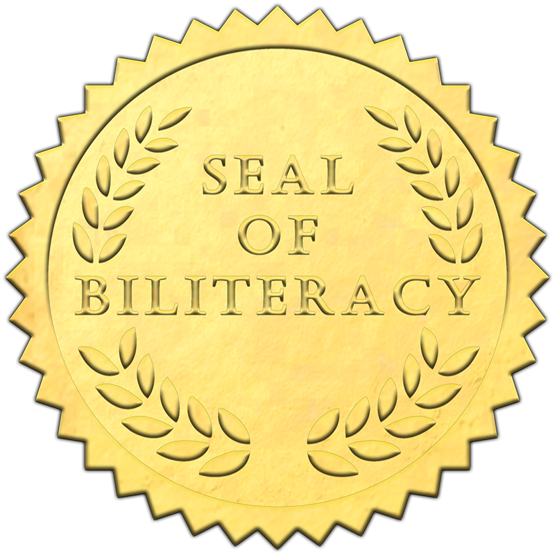 Embossed gold seal of biliteracy 800 X800