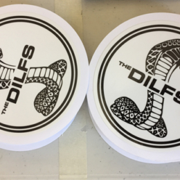 die-cut single circle decals